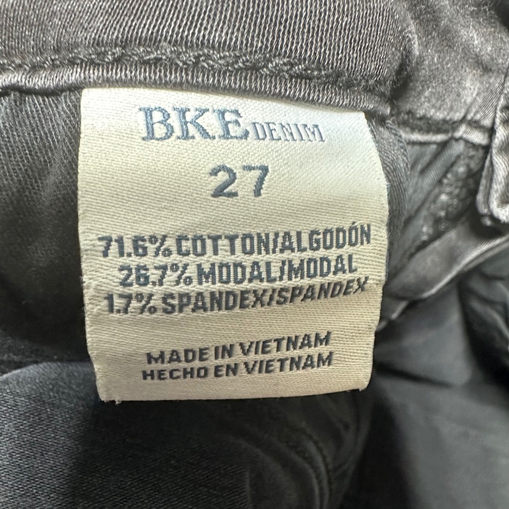 BKE Stella‎ Womens Black Denim Ankle Skinny Jeans Size 27 Distressed Low Rise - Picture 4 of 12